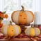 Set of 3 Decorative Stackable Pumpkins, Fall Harvest Thanksgiving Pumpkin Decorating